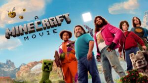 Jack Black, Jason Momoa featured on the A Minecraft Movie poster
