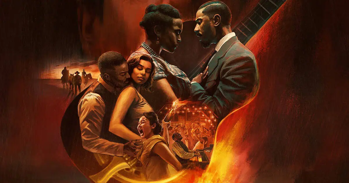 Sinners (2025) horror movie; cool poster with guitar