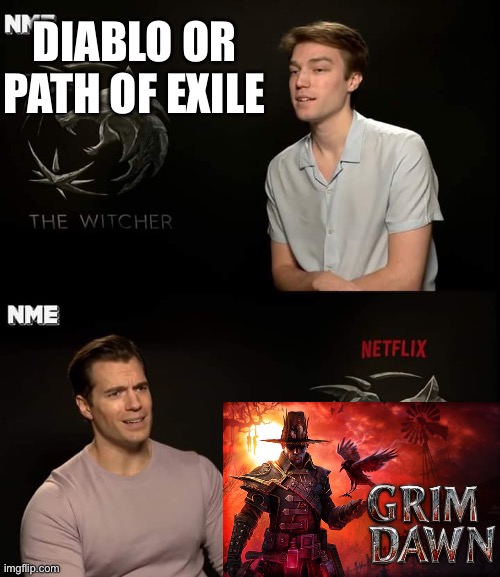 Henry Cavil grim dawn interview meme