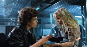 Ripley and Newt from the movie Aliens (1986)